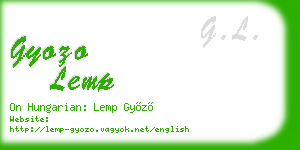 gyozo lemp business card